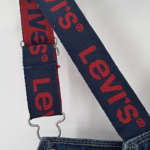 LEVI'S Little Girl's & Girl's Denim Logo Boyfriend Shortalls - Picture 10 of 11